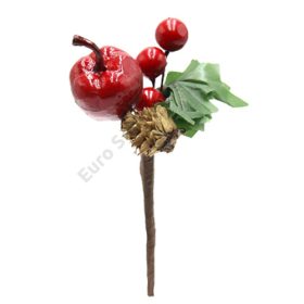 ÁG KARÁCSONYI 120/1200 15 cm FEHÉR, PIROS