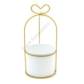 VIRÁGTARTÓ FÉM 1/80 30x12,5 cm FEHÉR