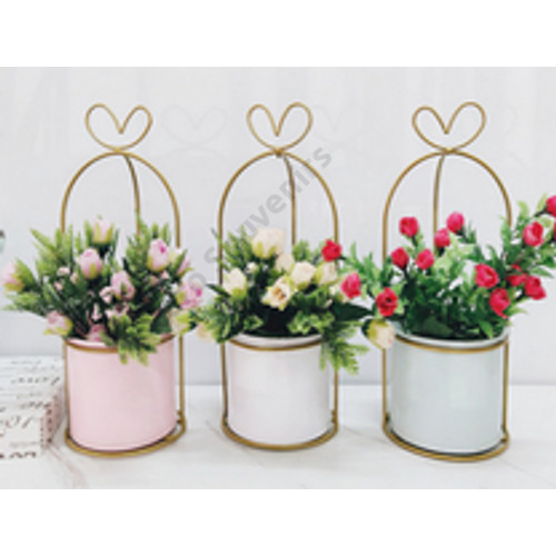 VIRÁGTARTÓ FÉM 1/80 30x12,5 cm FEHÉR