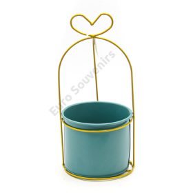 VIRÁGTARTÓ FÉM 1/80 28x12,5 cm TÜRKIZ