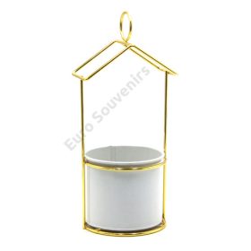 VIRÁGTARTÓ FÉM 1/100 26x8,5 cm FEHÉR