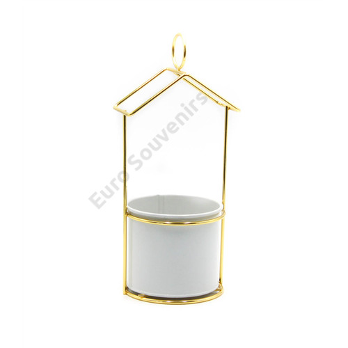 VIRÁGTARTÓ FÉM 1/100 26x8,5 cm FEHÉR