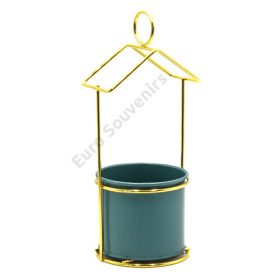 VIRÁGTARTÓ FÉM 1/100 26x9,5 cm TÜRKIZ