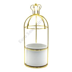 VIRÁGTARTÓ FÉM 1/84 27x9,5 cm FEHÉR