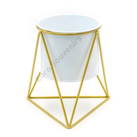 VIRÁGTARTÓ FÉM 1/50 18x12 cm FEHÉR