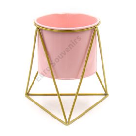 VIRÁGTARTÓ FÉM 1/50 18x12 cm RÓZSASZÍN