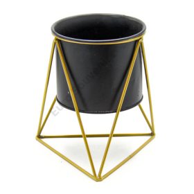 VIRÁGTARTÓ FÉM 1/50 18x12 cm FEKETE