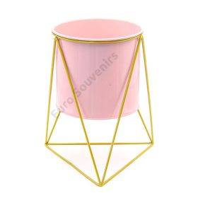 VIRÁGTARTÓ FÉM 1/39 26x16 cm RÓZSASZÍN