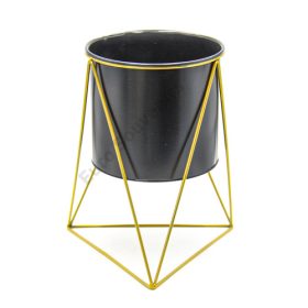 VIRÁGTARTÓ FÉM 1/39 26x16 cm FEKETE