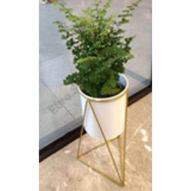 VIRÁGTARTÓ FÉM 1/39 26x16 cm FEKETE