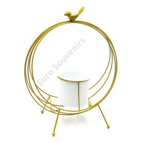 VIRÁGTARTÓ FÉM 1/35 33 cm, 9,5x8 cm ARANY