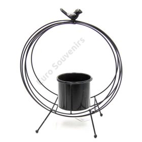 VIRÁGTARTÓ FÉM 1/35 35 cm, 9,5x8 cm FEKETE