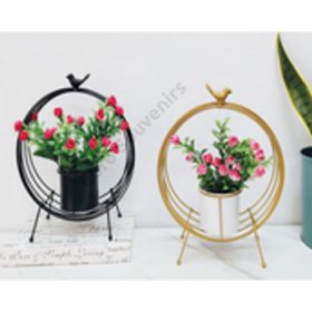 VIRÁGTARTÓ FÉM 1/35 35 cm, 9,5x8 cm FEKETE