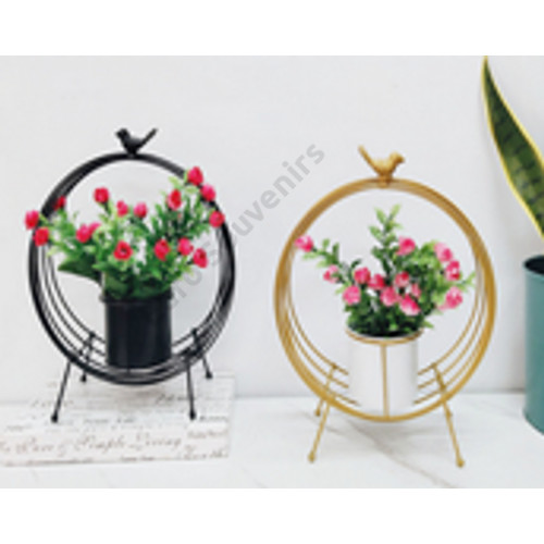 VIRÁGTARTÓ FÉM 1/35 35 cm, 9,5x8 cm FEKETE