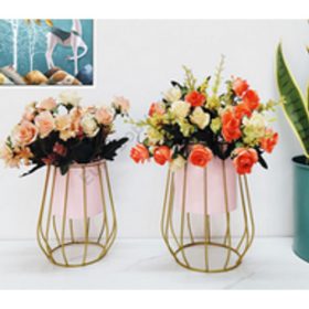 VIRÁGTARTÓ FÉM 1/30 26x16 cm RÓZSASZÍN