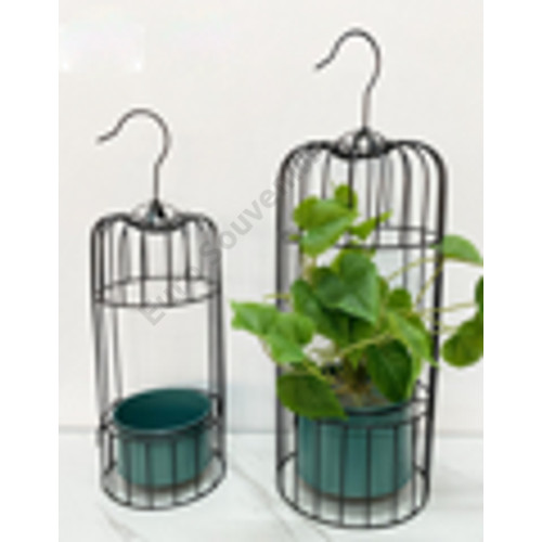 KALITKA FÉM 2 DB 1/12 52x16x8 cm, 62x19x12 cm FEKETE