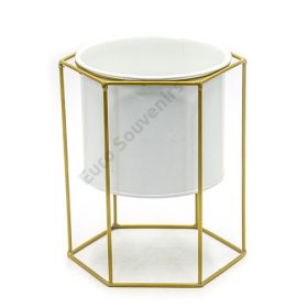 VIRÁGTARTÓ FÉM 1/54 18x12,5 cm FEHÉR