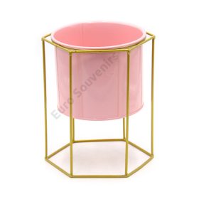 VIRÁGTARTÓ FÉM 1/54 18,5x12,5 cm RÓZSASZÍN