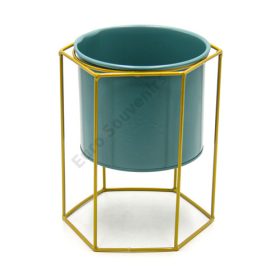 VIRÁGTARTÓ FÉM 1/54 18,5x12,5 cm TÜRKIZ