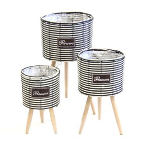 VIRÁGTARTÓ 3 DB 1/12 SZÜRKE 20x35;25x44;31x58 cm