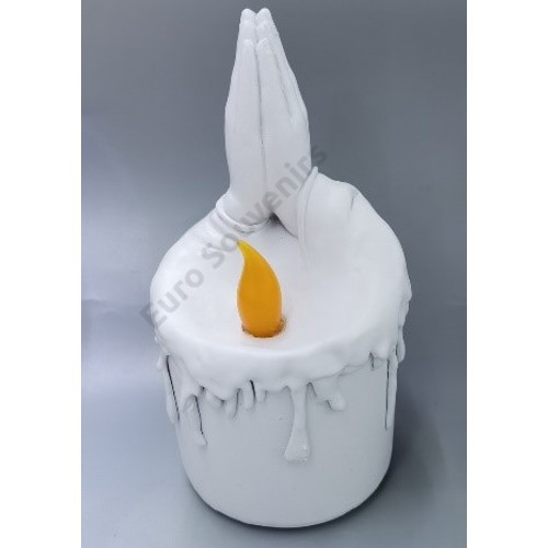 MÉCSES LEDES IMÁDKOZÓ KÉZ 1/48 8,5x16,5 cm