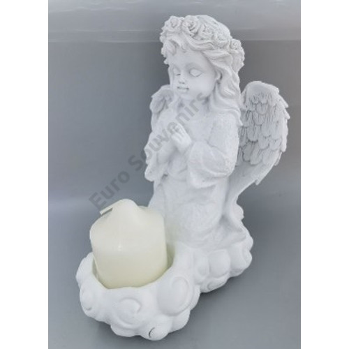 ANGYAL MÉCSESTARTÓVAL 1/24 14x9x18 cm