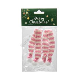 SÁL KÖTÖTT MINI 2 DB 1/100 2,5x17 cm RÓZSASZÍN-FEHÉR