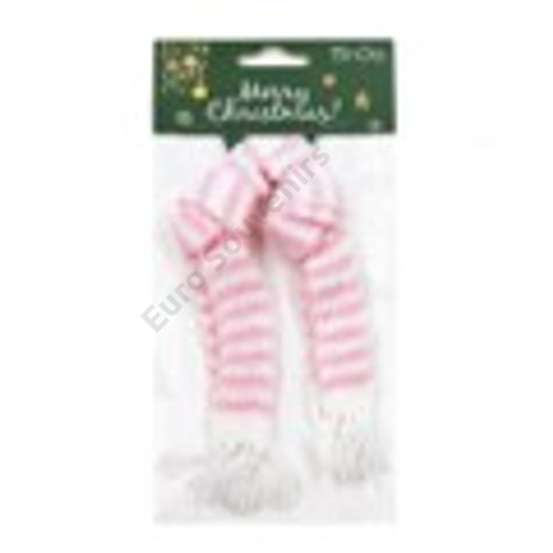 SÁL KÖTÖTT MINI 2 DB 1/100 2,5x17 cm RÓZSASZÍN-FEHÉR