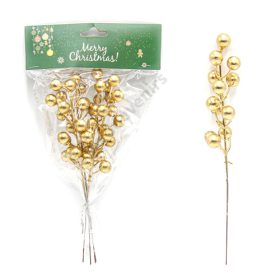 ÁG BOGYÓS 4 DB-OS 1/100 ARANY 20 cm