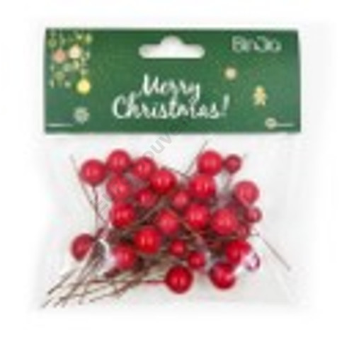 DEKORBOGYÓ PÁLCÁS 40 DB-OS 1/100 1x5,5 cm PIROS