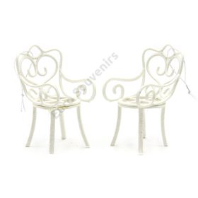 SZÉK AKASZTÓS 2 DB 1/144 12x7 cm FEHÉR