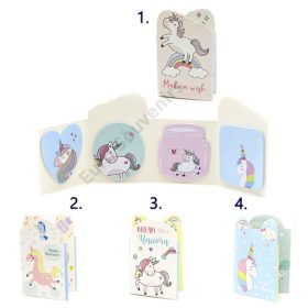 NOTESZ UNIKORNISOS 32/640 12,4x8 cm 4 FÉLE