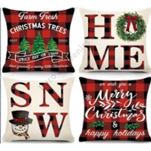 PÁRNAHUZAT KARÁCSONYI 10/300 44x44 cm 4 FÉLE