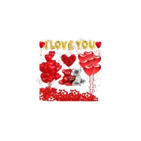 LUFI SZETT VALENTÍN 1/100 MACI 68 cm FÓLIA SZÍV 45 cm