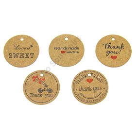 AJÁNDÉKKÁRTYA KEREK 100 DB 60/300 3,7 cm 5 FÉLE