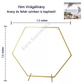 FÉM ÁLLVÁNY 1/4 1,5 m ARANY, FEHÉR