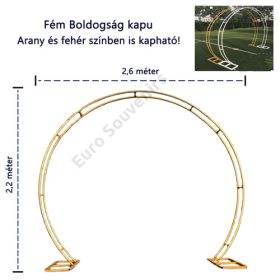 BOLDOGSÁG KAPU 1/4 2,6x2,2 m ARANY, FEHÉR
