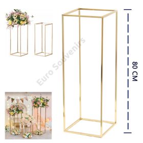 VIRÁGTARTÓ ÁLLVÁNY 1/10 28x80 cm ARANY