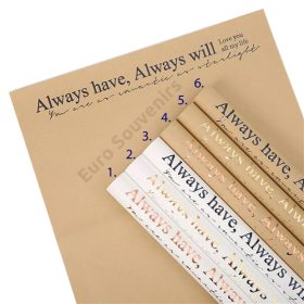 CSOMAGOLÓPAPÍR 15 DB 1/100 KRAFT/FÓLIA 58x58 cm 6 FÉLE