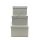 PAPÍRDOBOZ NÉGYZET 3 DB 1/24 20x20x13; 18x18x11,5; 16x16x10 cm KRÉM