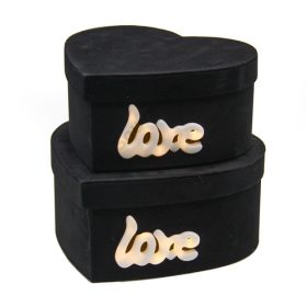 PAPÍRDOBOZ LEDDEL 2 DB 1/24 26x24x12; 23x21x10,5 cm FEKETE