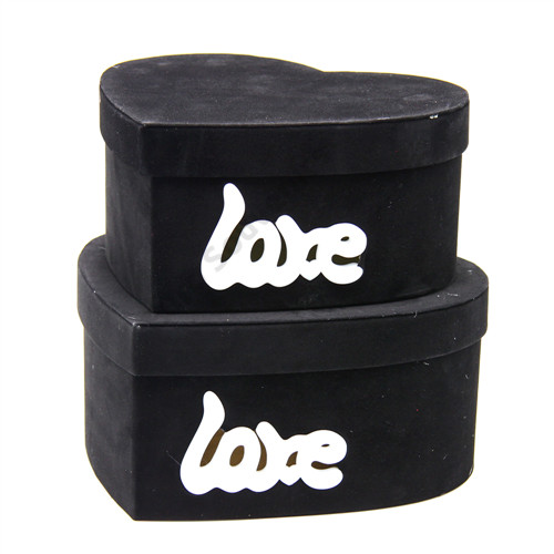 PAPÍRDOBOZ LEDDEL 2 DB 1/24 26x24x12; 23x21x10,5 cm FEKETE