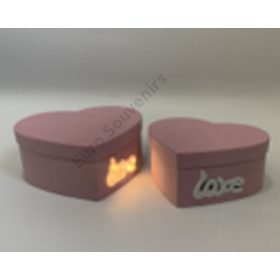   PAPÍRDOBOZ LEDDEL 2 DB 1/24 26x24x12; 23x21x10,5 cm RÓZSASZÍN