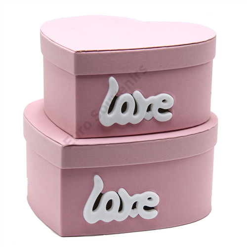 PAPÍRDOBOZ LEDDEL 2 DB 1/24 26x24x12; 23x21x10,5 cm RÓZSASZÍN