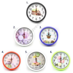 ÓRA KEREK SÜTIS 1/60 20x20x4 cm 6 FÉLE