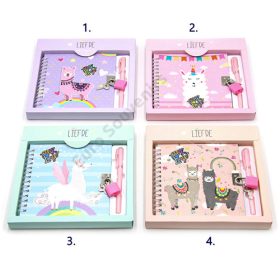 NOTESZ LÁMÁS TOLLAL 80/160 13x13,5 cm 4 FÉLE