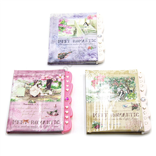 NOTESZ ROMANTIKUS KÓDOS 96/192 13x15 cm 3 FÉLE