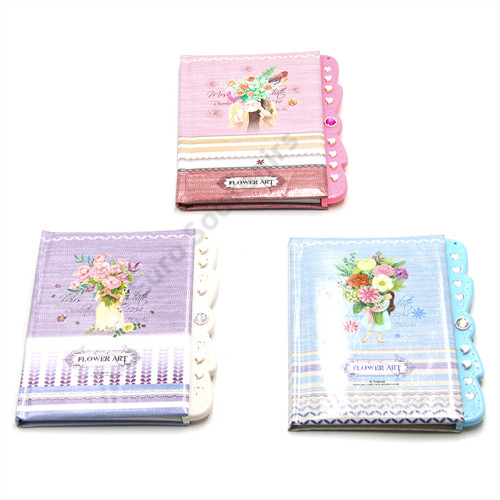 NOTESZ VIRÁGOS KÓDOS 96/192 13x15 cm 3 FÉLE