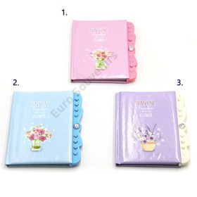 NOTESZ VIRÁGOS KÓDOS 96/192 13x15 cm 3 FÉLE