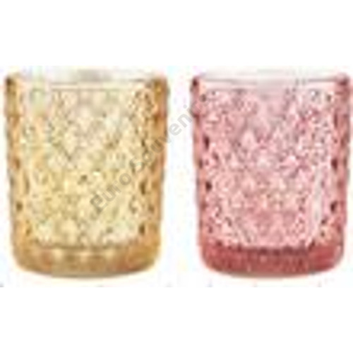 MÉCSESTARTÓ ÜVEG 1/72 7x7,5 cm 2 SZÍNBEN